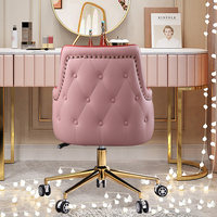 Chaise de bureau ergonomique de luxe en acier inoxydable avec base à cinq étoiles, dossier pivotant réglable en hauteur pour la maison, le bureau ou la chambre