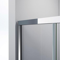 Cabine de douche d'angle sur mesure pour salle de bain, porte de douche en verre, salle de douche rectangulaire coulissante en aluminium