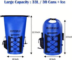 Borsa Termica Personalizzata per Picnic all'Aperto con Logo, Promozionale Nera YATU in Tessuto Isolante, Capacità 30L 20L 15L, Personalizzazione ODM - Product Image 3