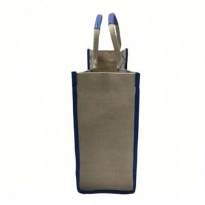 Lilalila Canvas Tote Stylish <b>Thick</b> Canvas Tote Bag with Sturdy Handles and Bottom Fashion Forward and Cruelty Free Black Blue - Product Image 2