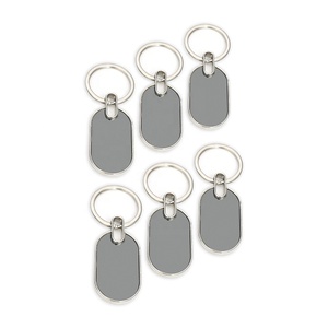 Portachiavi personalizzabile <span class=keywords><strong>Vintage</strong></span> e alla moda a forma di cuore minimalista Logo personalizzato incidibile Souvenir in lega di zinco - Product Image 4