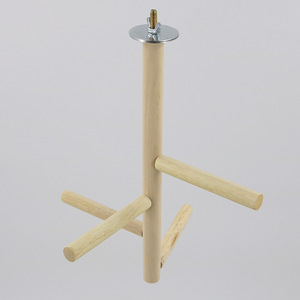 Stazione per Pappagalli in Legno Massello, Struttura con Più Posizioni, Posatoi in Legno per <span class=keywords><strong>Uccelli</strong></span>, Accessori per Gabbie, Giocattolo per Pappagalli - Product Image 1