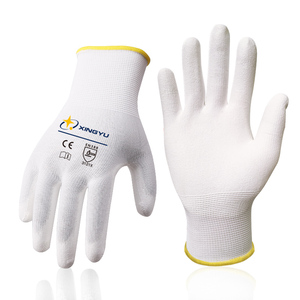 Guantes de Trabajo Recubiertos de <span class=keywords><strong>PU</strong></span> XINGYU EN388 con Logotipo Personalizado, Guantes de Seguridad para Limpieza del Hogar, Jardinería y Trabajo, Guantes de Trabajo Recubiertos de Poliéster y <span class=keywords><strong>PU</strong></span> - Product Image 1