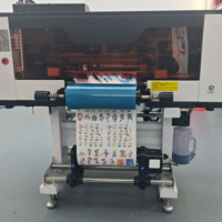 Printer Label Kartu Logam LED UV Inkjet Profesional Baru, Film DTF Roll-To-Roll 3200dpi, Fungsi Pemindaian, Pencetakan Canggih