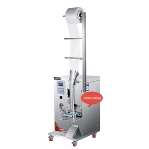 Machine de remplissage et d'emballage verticale automatique PLC pour sachets, petites pochettes, noix, jouets, café, thé, et autres produits en poudre, avec fonctions de pesage et de scellage - Product Image 1