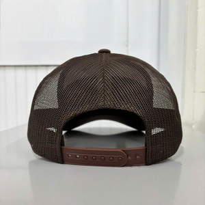 Gorra Trucker Blanks Coffee Gingham de 5 Paneles con Visera Curva, Gorra Deportiva Ajustable, Venta al por Mayor para Hombres y Mujeres - Product Image 4