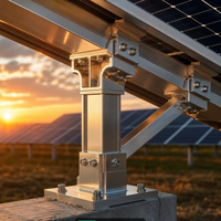 Plaque de base de fondation en aluminium usiné CNC pour système solaire, support de connexion pour poteau, support de renfort diagonal, pince de poutre