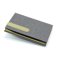 Boîte étui à cartes de crédit en métal doré gris PU nouvelle mode portefeuille de cartes de visite magnétique à poche courte porte-cartes en cuir de luxe