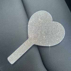 Princess Makeup <strong>Mirror</strong> with Heart Diamond <strong>Setting</strong> Hand Eyelash Extension <strong>Mirror</strong> Cosmetic Accessory for Bathroom Use - Product Image 6