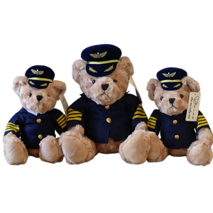 ตุ๊กตาหมีตำรวจและตุ๊กตาหมีกับเครื่องแบบใหม่นุ่มยัดไส้ออกแบบรูปสัตว์ตุ๊กตานั่งตุ๊กตาหมีนักบิน - Product Image 3