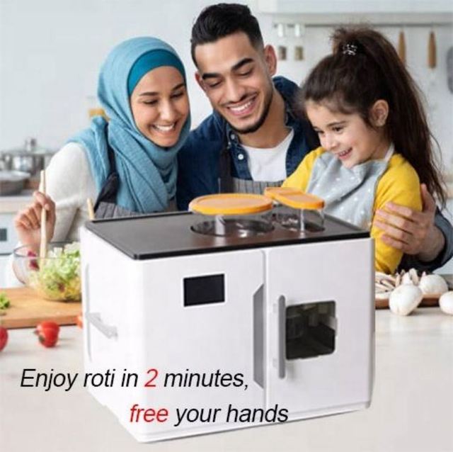 Fully Automatic Electric Roti Maker Flatbread Tortilla Chapati Ata Rotti Robot Household Magic Fully Making Machine