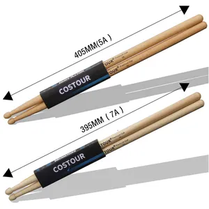 Baquetas para bateria de carvalho premium 5a 7a, qualidade de fábrica