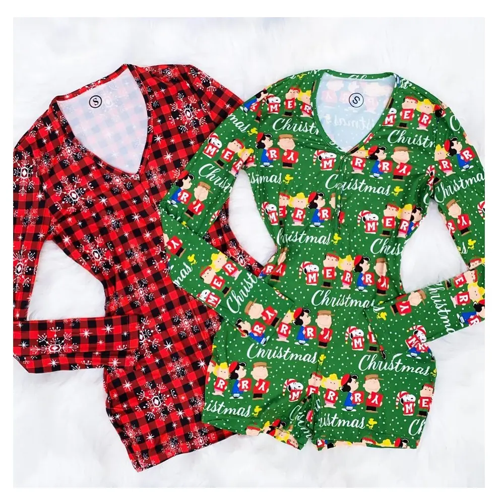 Новое поступление 2021, комбинезон с рукавами Onsie, пижама, Женский Рождественский комбинезон с откидной крышкой для взрослых