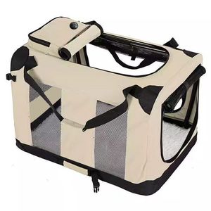 Taşınabilir katlanabilir evcil hayvan sandığı büyük köpek taşıyıcı geniş Pet seyahat Tote dayanıklı araba evcil hayvan kafesi - Product Image 5