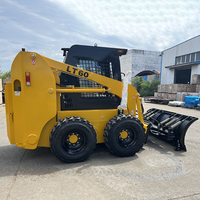 Prix usine nouvelle mini chargeuse compacte à dérapage 850kg LT60 chargeuse à chenilles avec accessoire de souffleuse à neige