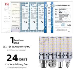 LED inteligente 12W/16W Bombilla de maíz E14 Tornillo pequeño Vela calva fuerte Atenuación de tres colores Hecho de plástico - Product Image 4