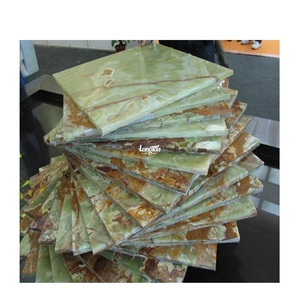 Azulejo de fondo de pared de hotel Ágata verde Tocador de piedra Rebanadas de piedra de ágata Mármol ónix - Product Image 3