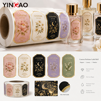 Autocollants personnalisés pour flacons de parfum, étiquettes en vinyle imperméables découpées à la forme, résistantes à l'alcool pour flacons cosmétiques