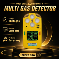 Détecteur multi-gaz intrinsèquement sûr O2 CO NO2 avec alarme sonore, visuelle et vibrante, batterie rechargeable, type diffusion