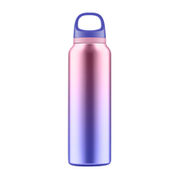 Vente chaude sans plomb bouteille d'eau en acier inoxydable à double paroi revêtement en poudre flacon thermo