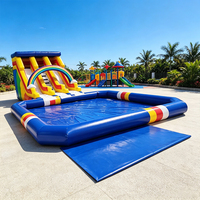 Toboggan aquatique gonflable épaissi en PVC, personnalisable, pour enfants et adultes, usage domestique, produit commercial très demandé