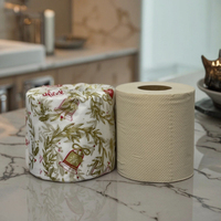 Vente de gros Papier hygiénique en pulpe de bambou vierge gaufré Rouleaux souples 1/2/3/4 plis personnalisables