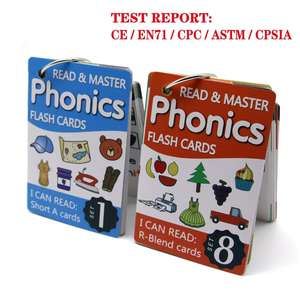 Cartes flash personnalisées READ et <span class=keywords><strong>MASTER</strong></span> Phonics pour enfants avec anneau - Product Image 4