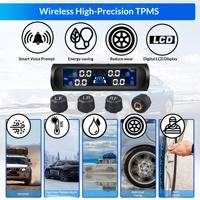 Capteur TPMS universel solaire voiture jauge de pneu numérique TPMS système de surveillance de la pression des pneus externe