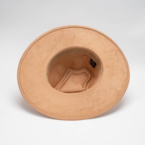 Chapeau Fedora à large bord en daim vegan effet brûlé au laser, motif flèche et couronne, style mode, pour l'Automne Hiver, thème religieux - Product Image 4