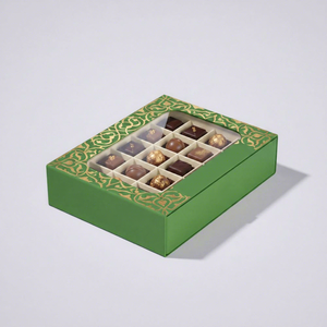 Boîtes à Baklava Ramadan de Luxe Artisanales avec Estampage à Chaud, Boîte Cadeau Personnalisée pour Chocolats avec Sac en Papier - Product Image 4