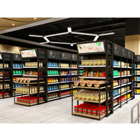 Équipement de supermarché pratique à prix abordable, conception de mini-supermarché, gondole de vente au détail
