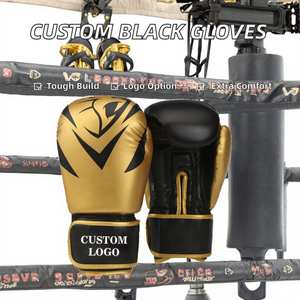 Gants de boxe en cuir véritable KOKAL SPORTS, sur mesure, noirs, 16 oz pour adultes - Product Image 2