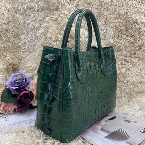 Custom 100% Crocodile Leather Work Tote Bag Large Capacity Women's Business Handbag Shopper Bag OEM Wholesale - Product Image 1
