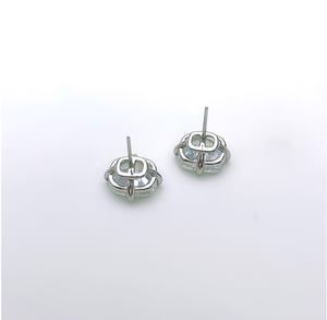 Nuovo <span class=keywords><strong>argento</strong></span> puro intarsiato diamante ad alto tenore di carbonio luce di lusso Versatile eleganza e di alta qualità femminile rettangolare taglio di ghiaccio <span class=keywords><strong>orecchini</strong></span> - Product Image 6