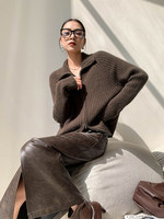Maßgefertigte Kaschmir-Strickjacke für Damen, Frühling und Herbst Freizeit-Joker-Pullover, Untergestell-Shirt, Oberteil