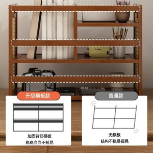 Desktop shelf, multi-layer pegboard storage rack for dormitory desks, small office workstation bookshelf - Product Image 3