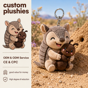 Set di Portachiavi in Peluche Famiglia di Armadioli Personalizzati per Negozi di Articoli per Animali Selvatici, Vendita all'Ingrosso OEM - Product Image 1