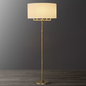 Lámpara de Pie de Latón con Altura Ajustable, Lámpara de Pie Moderna para Sala de Estar, Pantalla de Tela de Lino, Lámpara de Pie Decorativa de Lujo para Hotel o Villa - Product Image 2