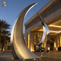 Escultura Abstracta de Acero Inoxidable de Lujo para Exteriores, Arte Personalizado para Hoteles, Patios, Parques y Plazas de la Ciudad