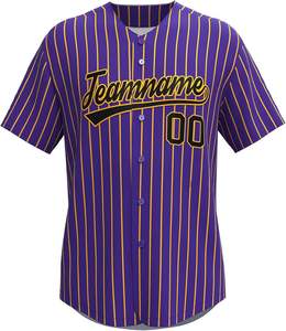 Maillot de baseball dégradé de hanche personnalisé imprimé ou cousu nom personnalisé, numéro et Logo pour hommes femmes enfants jeunes - Product Image 1