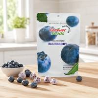 Groothandel op maat gemaakte logo food grade Mylar stand-up pouch voor gevriesdroogde bosbessen fruit snack voedselverpakking met ritssluiting