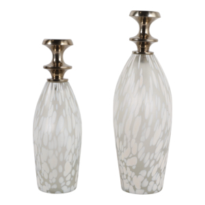 Vaso in vetro curvo con coperchio in metallo per soggiorno, decorazione per la casa, vaso per fiori per camera da letto, ufficio, tavolo - Product Image 4