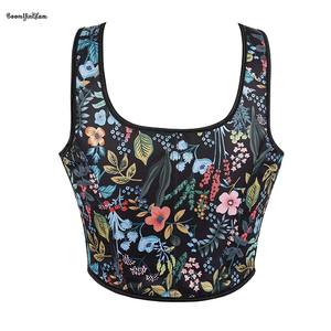 <span class=keywords><strong>Corset</strong></span> à fleurs vintage pour femmes à lacets Corsets et bustiers désossés Costume <span class=keywords><strong>de</strong></span> <span class=keywords><strong>pirate</strong></span> renaissance gilet débardeur haut court - Product Image 4