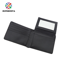 Portefeuille homme pliable vierge pour sublimation, personnalisez votre propre porte-monnaie et porte-cartes pour homme, portefeuille fin en cuir imprimé sur mesure