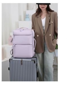 Outdoor Travel Luggage Storage <b>Backpacks</b> Unisex Laptop Bag With USB Charging Port <b>Large</b> <b>Capacity</b> Duffel <b>Backpacks</b> - Product Image 4