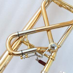 <span class=keywords><strong>Trombone</strong></span> en <span class=keywords><strong>cuivre</strong></span> doré de haute qualité, <span class=keywords><strong>instrument</strong></span> professionnel avec étui - Product Image 4