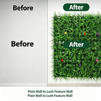 Panel Rumput Plastik Dinding Hijau Buatan untuk Dekorasi Latar Belakang Pesta Pernikahan, Ulang Tahun, Rumah & Sekolah, Penggunaan Dalam & Luar Ruangan