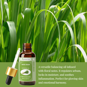 Huile de Palmarosa Naturelle Pure, Huiles Essentielles Naturelles, Huile de Rose Grass 100% pour Soins de la Peau et Parfums, Distillation à la Vapeur en Gros - Product Image 5