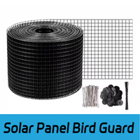 Filet de protection solaire anti-pigeons et anti-écureuils, maille de 1/2 pouce, 100 pieds, fil en acier galvanisé recouvert de PVC, barrière anti-pigeons et anti-rongeurs