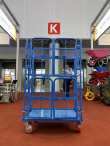 Contenitore per portabiancheria pieghevole in acciaio con rete metallica Mobile a caricamento pesante - Product Image 6